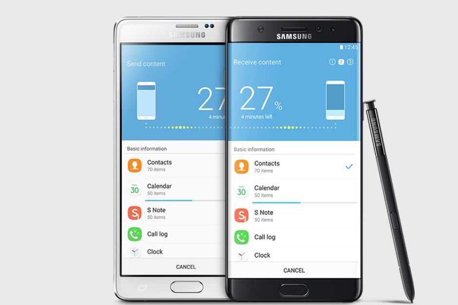 Two Samsung Note7 phones